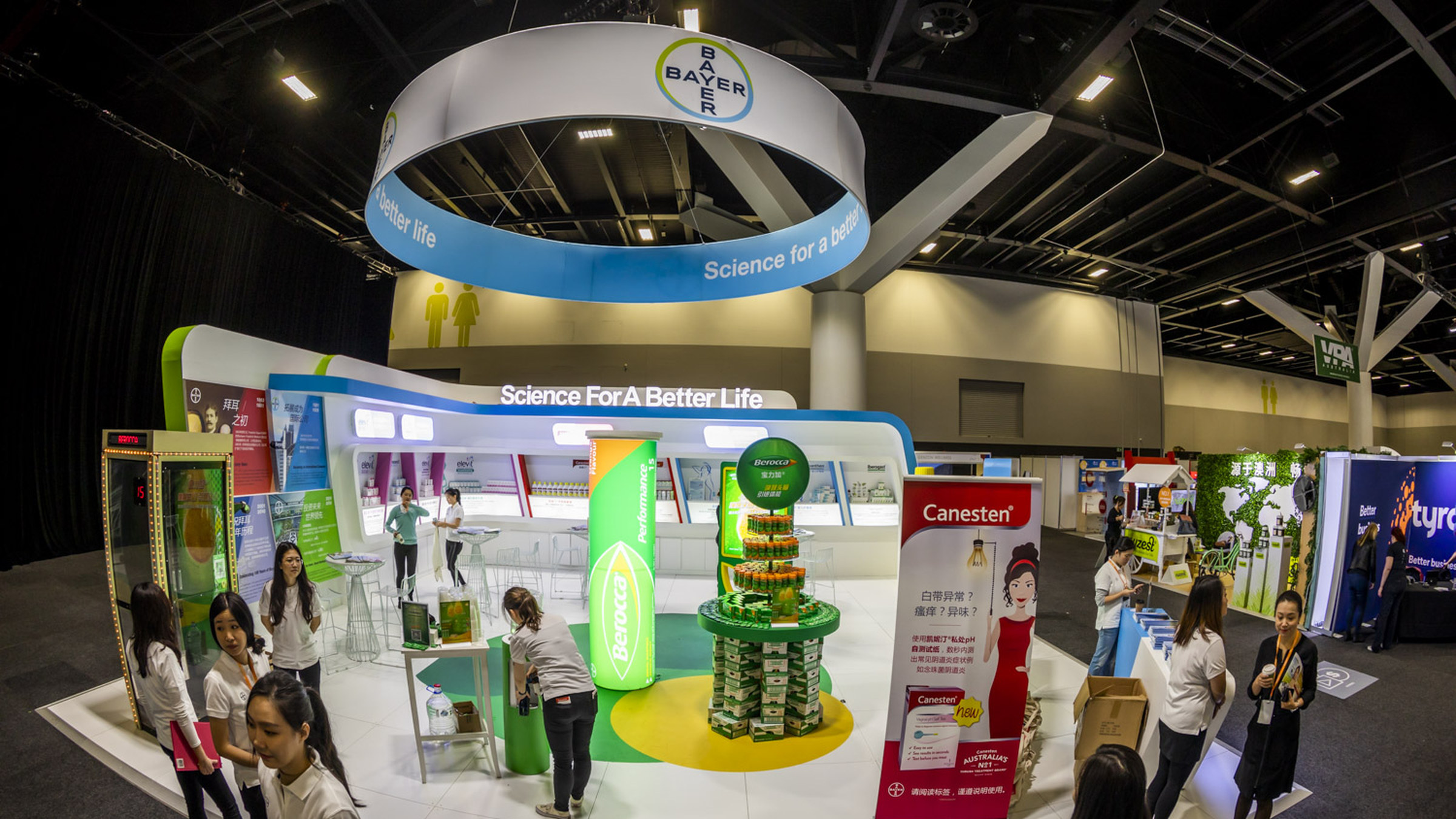 Bayer stand at the Alibaba cross-border e-commerce expo, Sydney 2019