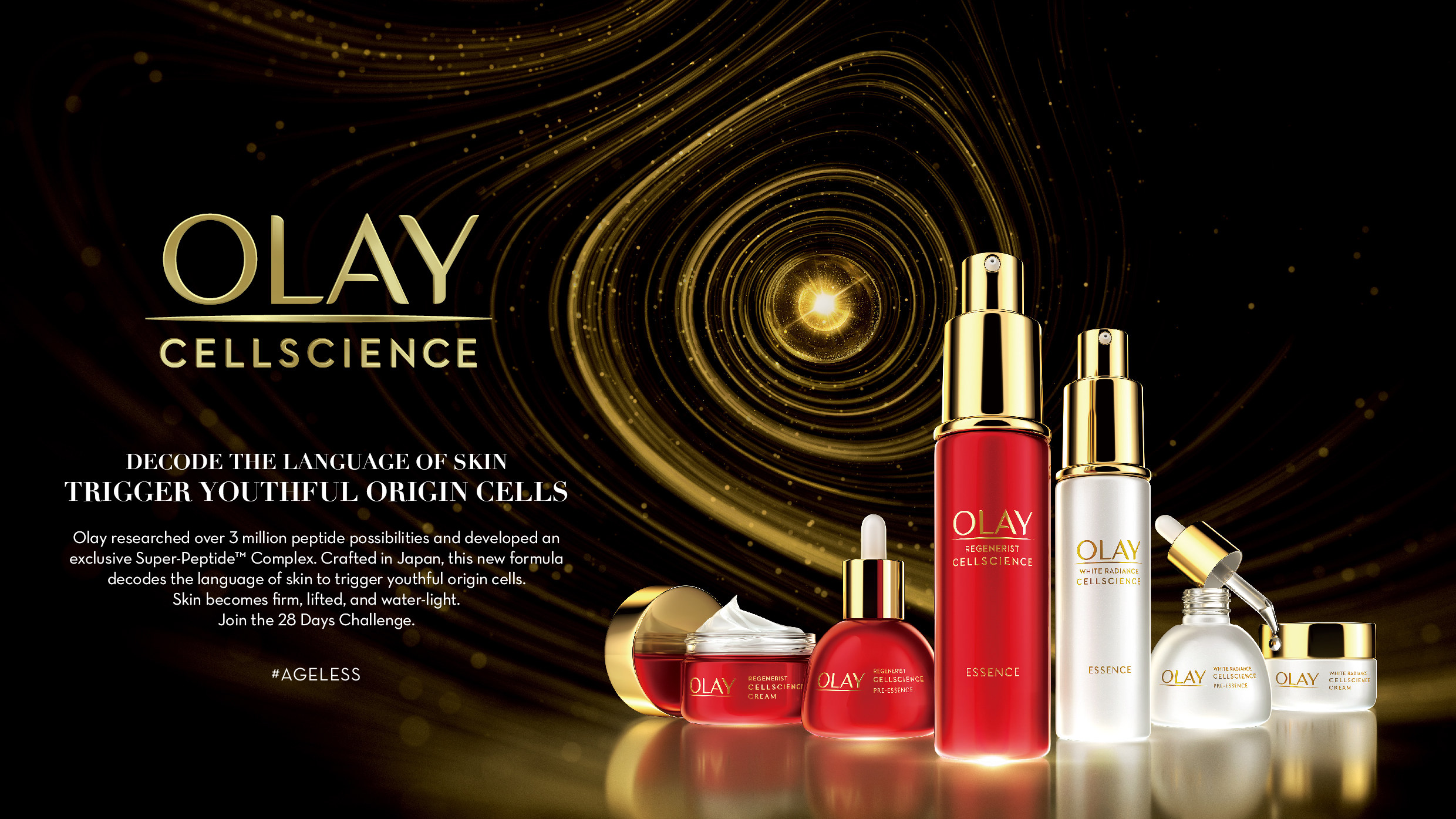 Olay CellScience product key visual, China launch 2017